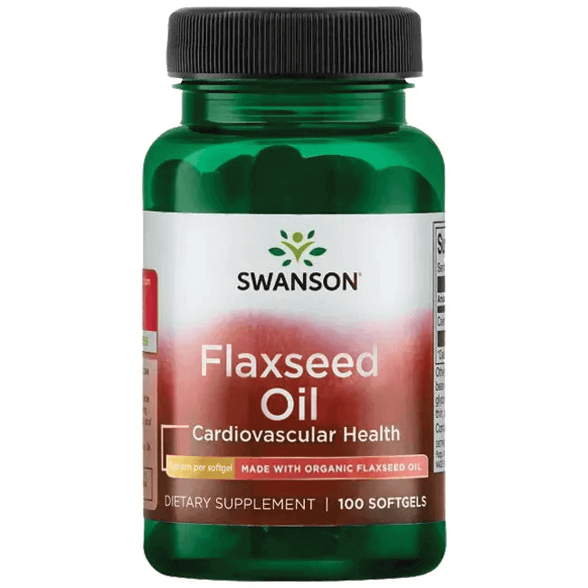 Swanson Flaxseed Oil Lenmag Olaj Lágyzselatin 1 g 100x
