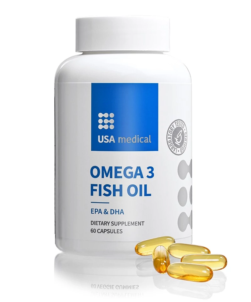 USA medical omega-3 fish oil kapszula 60 db
