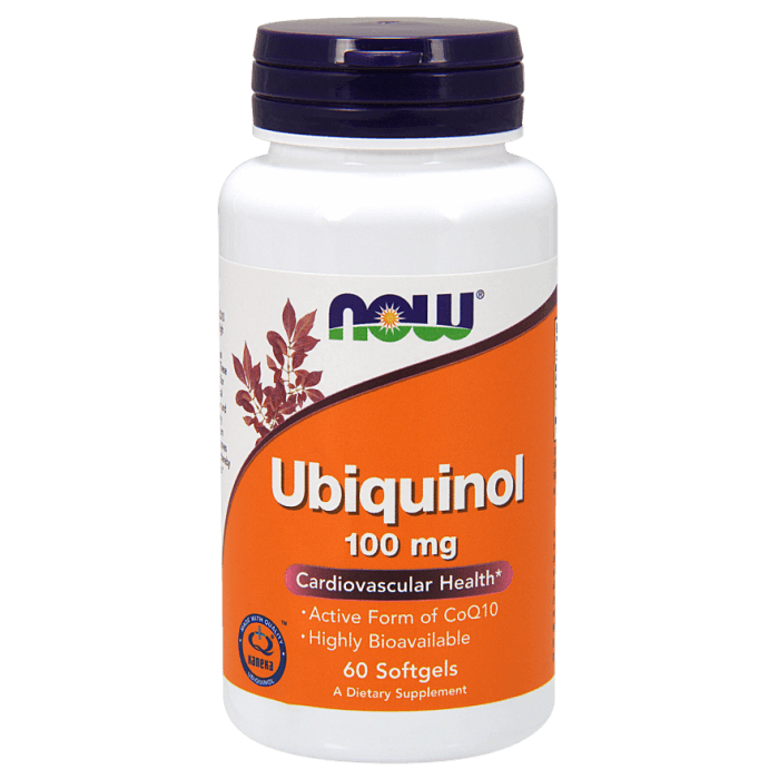 Now Ubiquinol 100 mg - 60 Softgels
