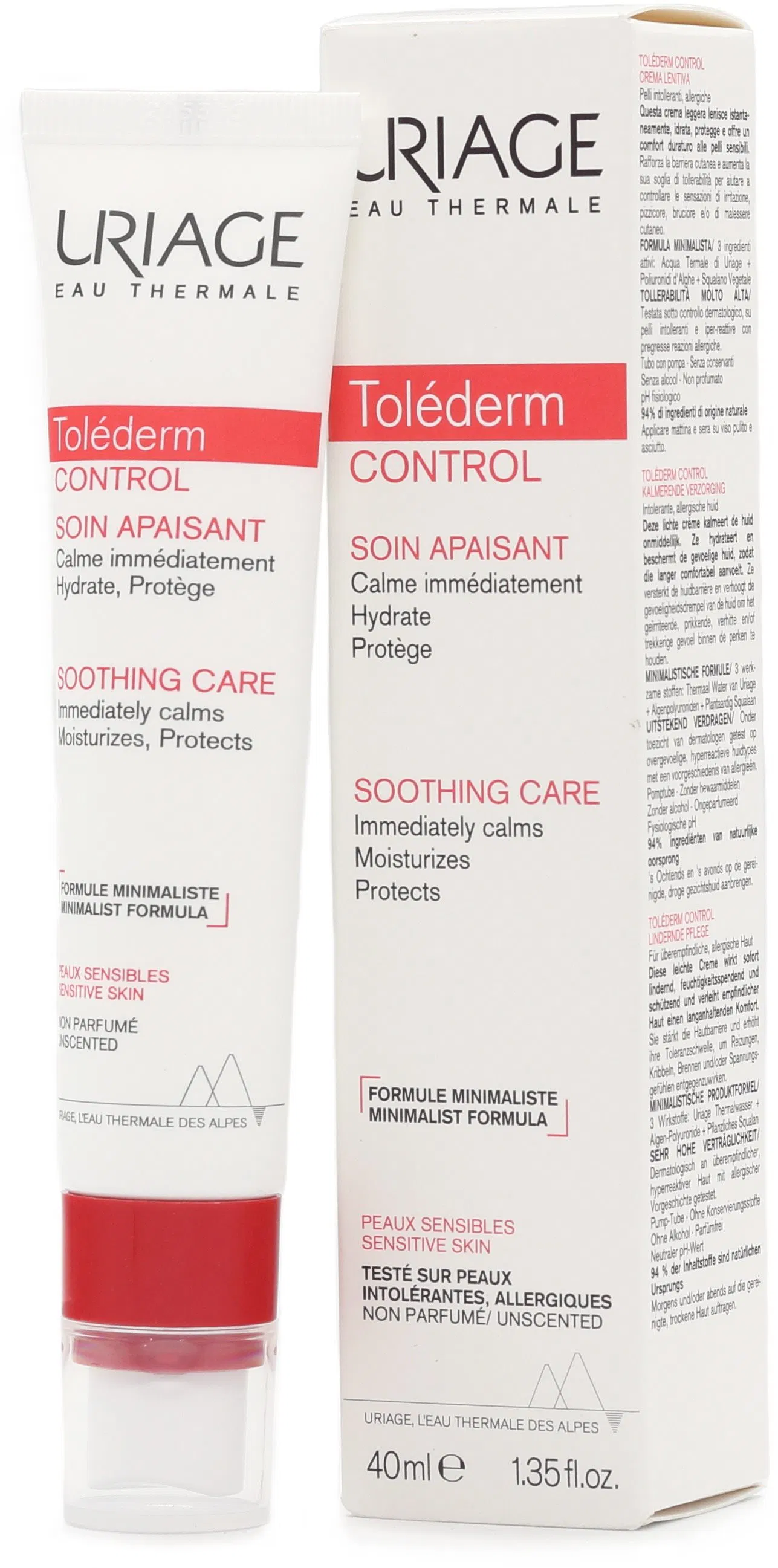 URIAGE Toléderm Control Soothing Care 40 ml - Arckrém AKCIÓ KÖZELI LEJÁRAT(2025.11.)