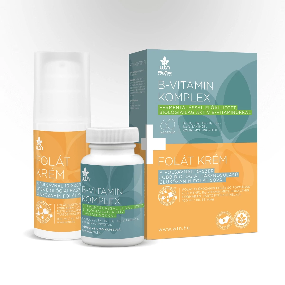 WTN B-vitamin komplex + Folát krém