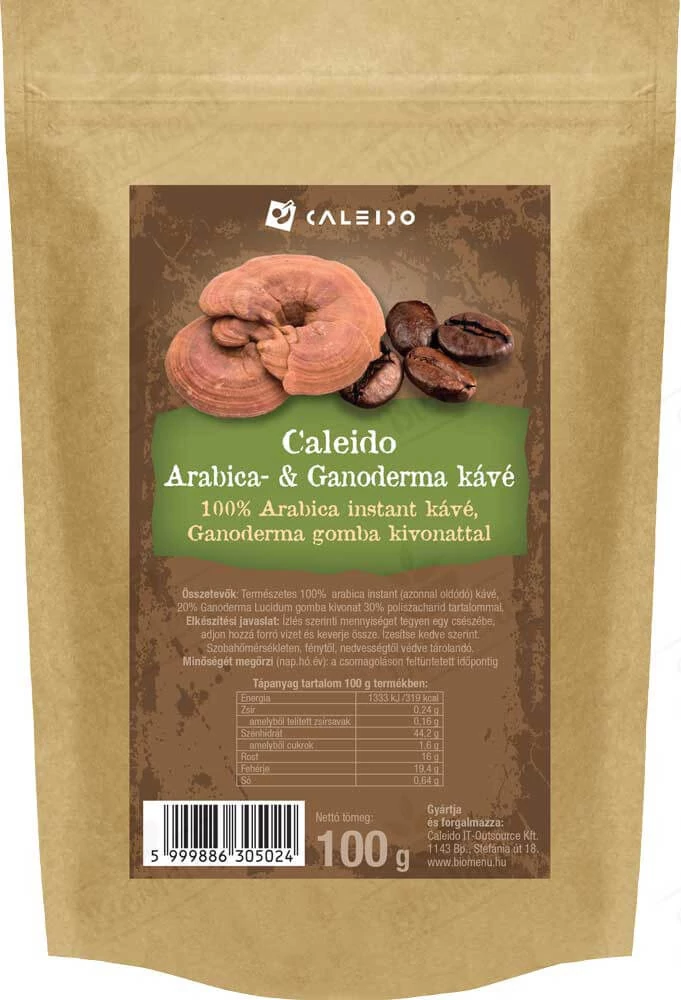 Caleido Arabica & Ganoderma kávé 100 g (Minőségét megőrzi: 2023.09)