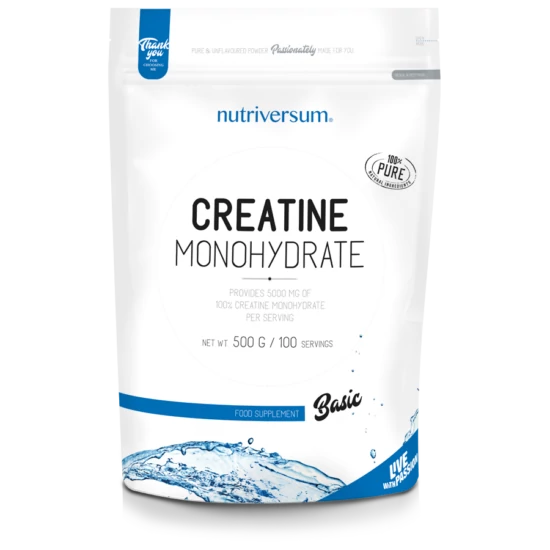 Nutriversum Creatine Monohydrate - BASIC - 500g - ízesítetlen