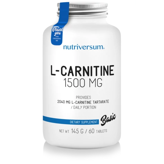Nutriversum L-carnitine 1500 mg - BASIC - 60 tabletta
