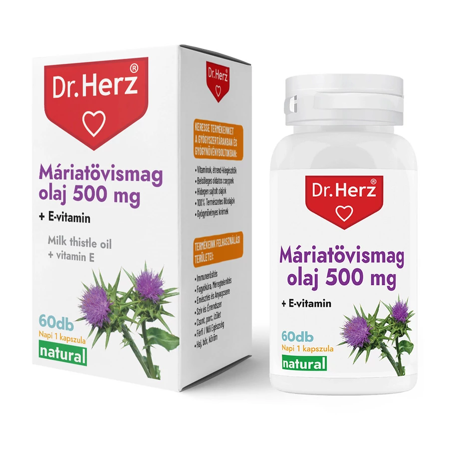 Dr. Herz Máriatövismag olaj 500 mg 60 db kapszula