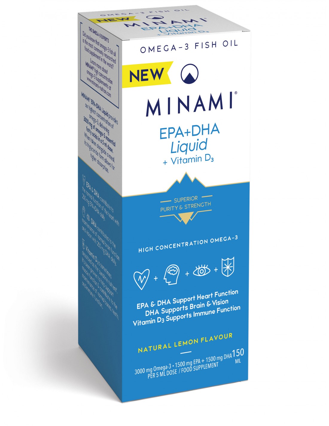 Minami Nutrition EPA+DHA Liquid +VitaminD3 (Felnőtteknek) 150 ml