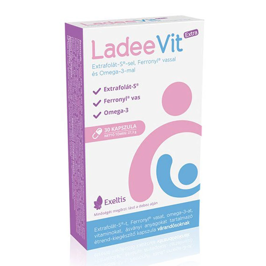 LadeeVit Extra Extrafolát S-sel, Ferronyl vassal és omega-3-mal