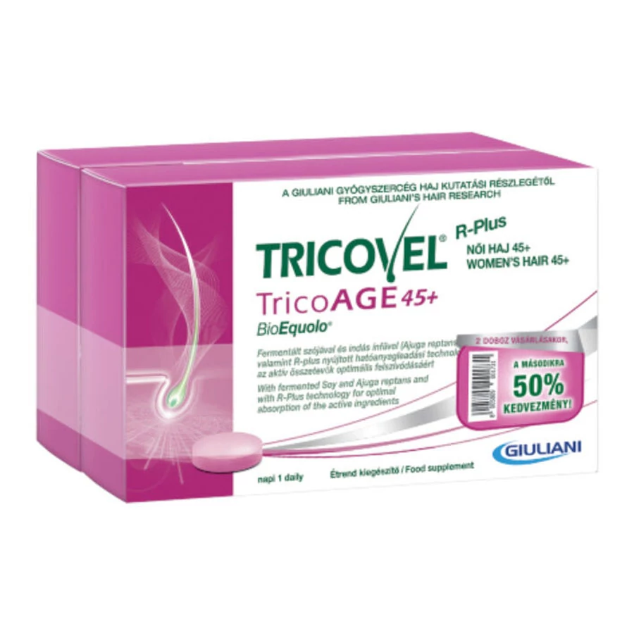 Tricovel Tricoage 45+ BioEquolo tabletta 2x30 db Duo Pack hajvitamin