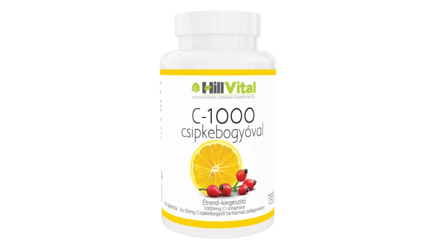 HillVital C-1000 Csipkebogyóval 90db (Minőségét megőrzi: 2023.09.)