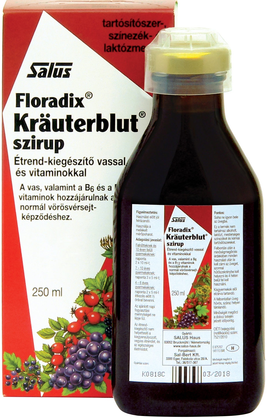 Salus Floradix Krauterblut szirup 250 ml