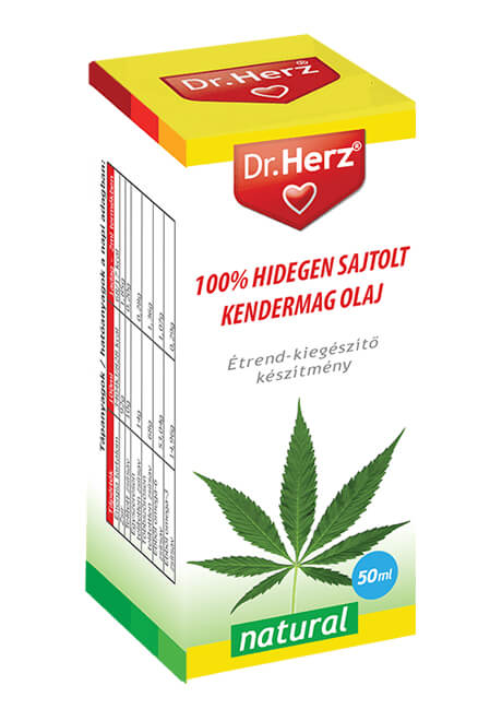 Dr. Herz Kendermag olaj 100% hidegen sajtolt 50ml