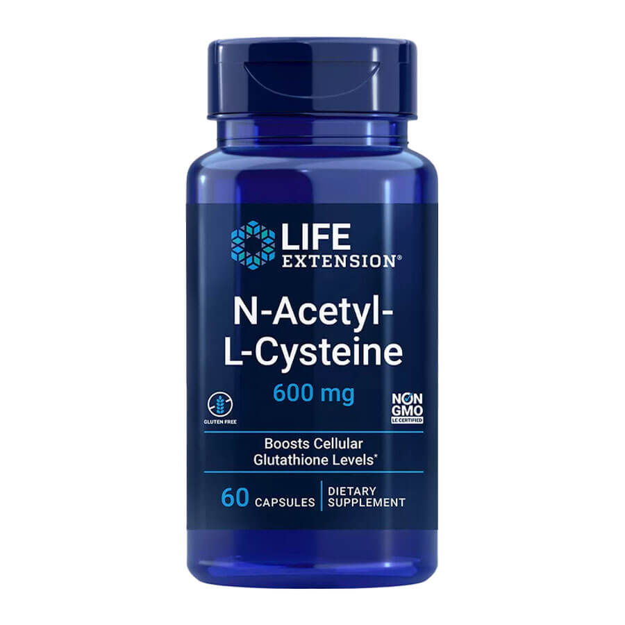 Life Extension N-acetil-L-cisztein (NAC) 600 mg (60 Kapszula)