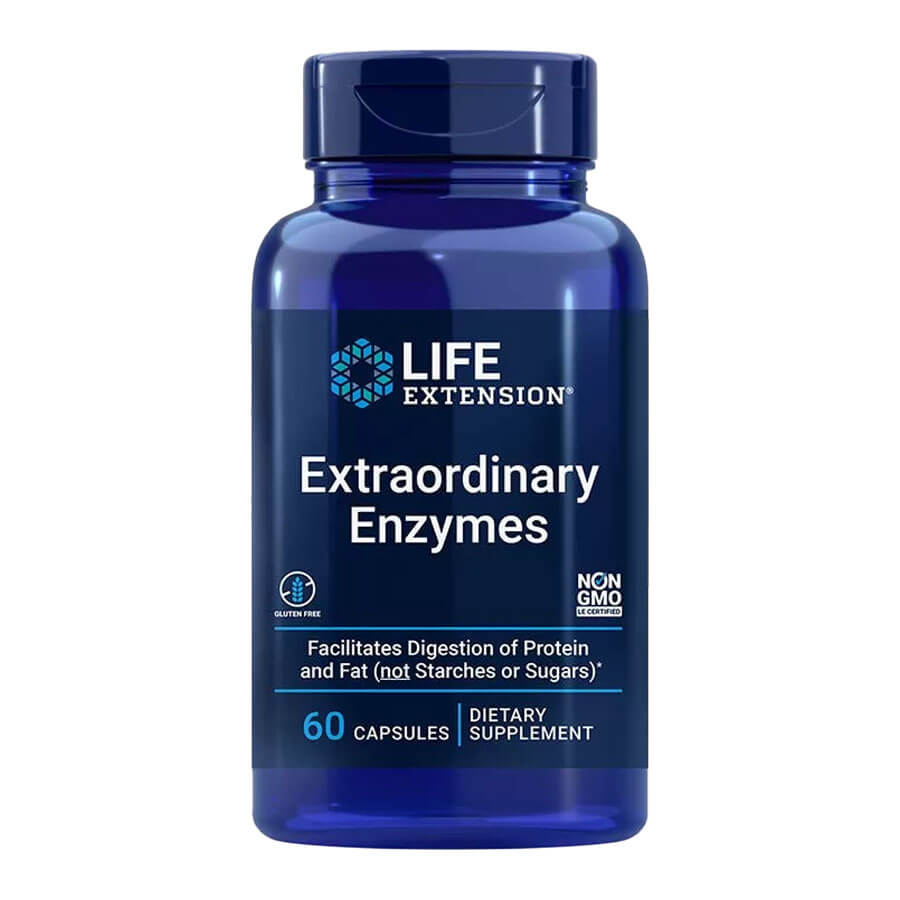 Life Extension Emésztést Segítő Enzimek - Extraordinary Enzymes (60 Kapszula)-ELŐRENDELHETŐ