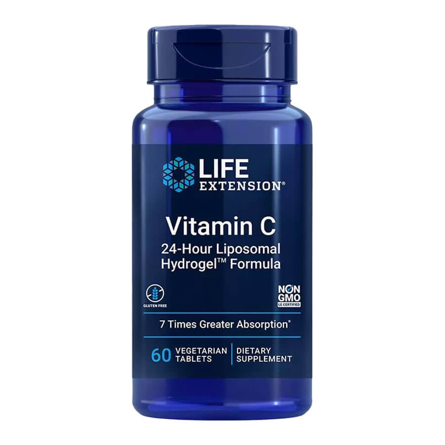 Life Extension Vitamin C 24-Hour Liposomal Hydrogel™ Formula (60 Veg Tabletta)