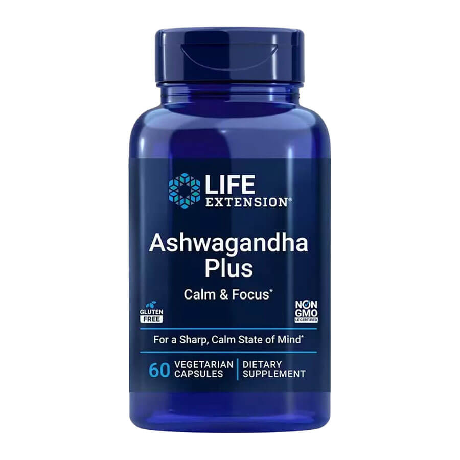 Life Extension Ashwagandha Plus Calm & Focus (60 Veg Kapszula)