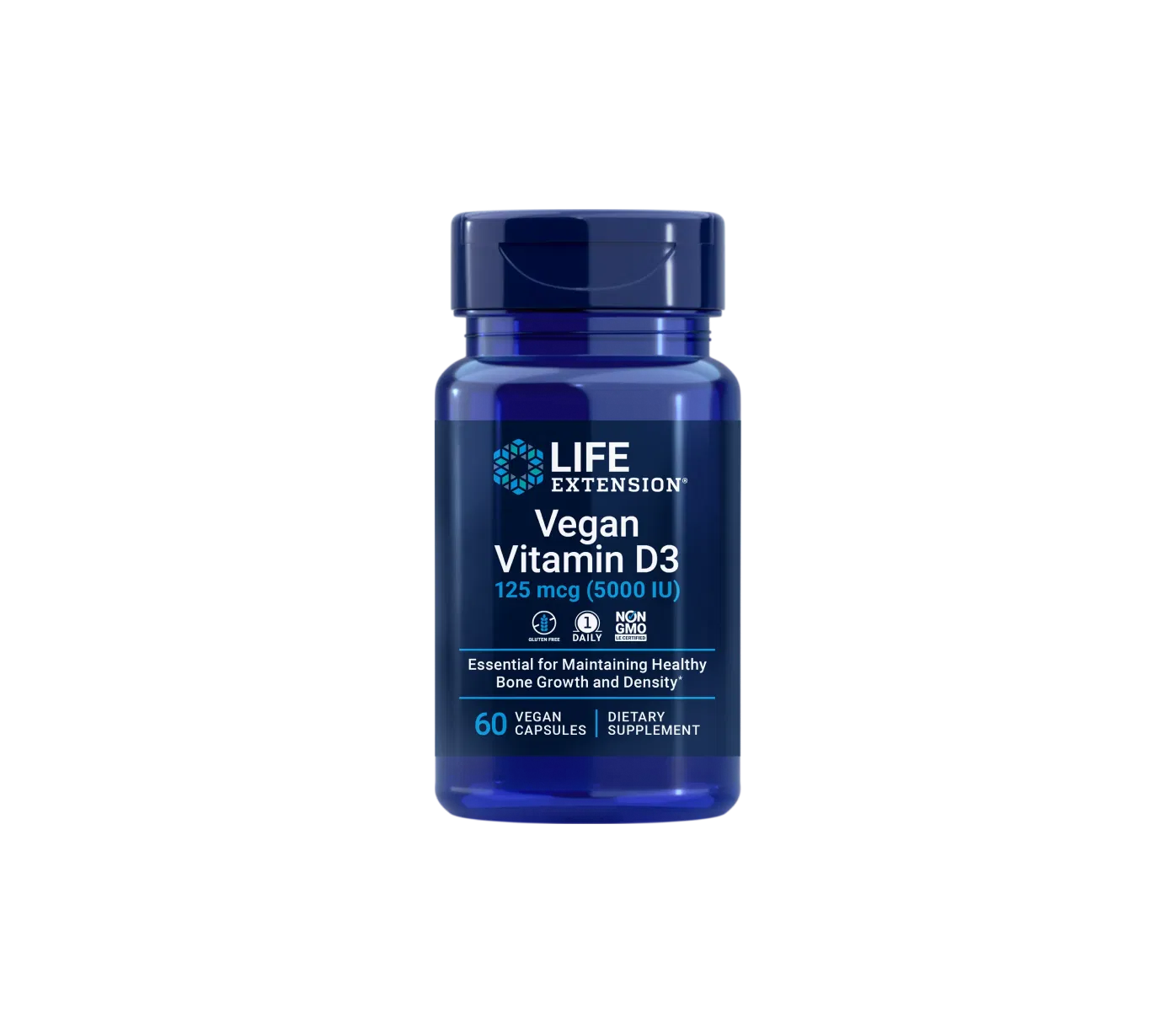 Life Extension Vegan Vitamin D3 125 mcg (5000 IU) (60 Vegán kapszula)