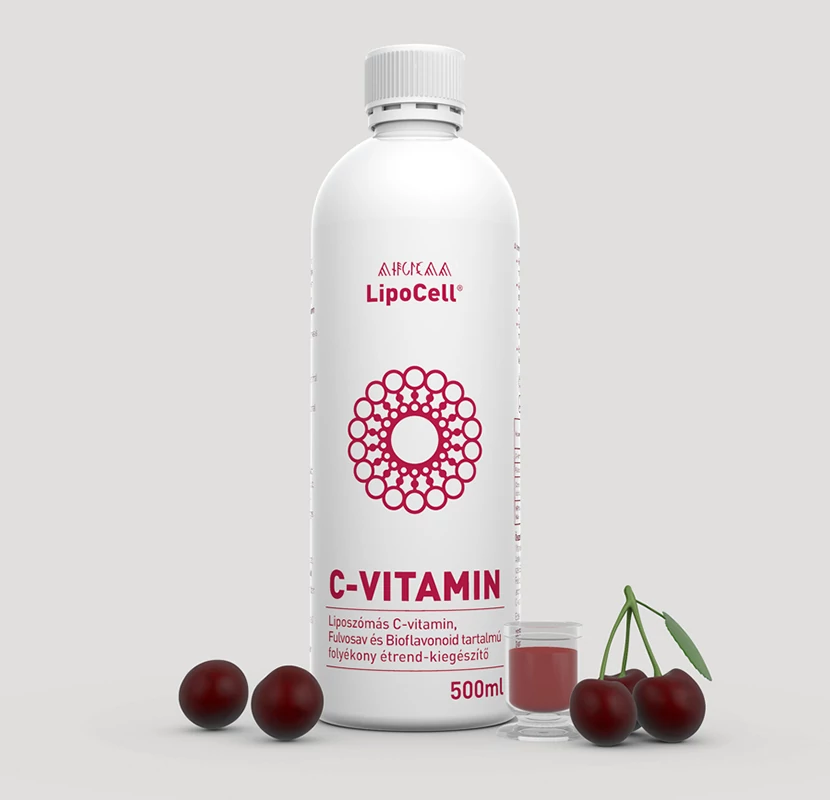 Hymato Lipocell liposzómás c-vitamin meggyes ízben (500 ml)Hymato Lipocell liposzómás c-vitamin meggyes ízben