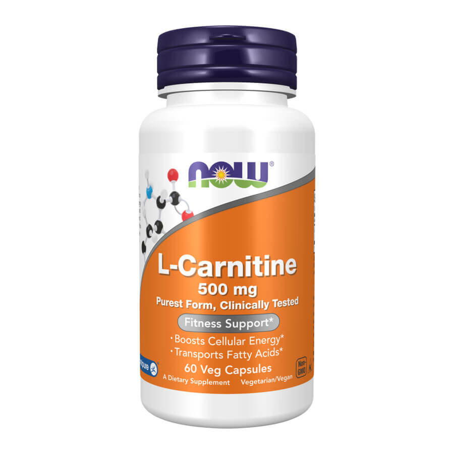 Now L-Carnitine 500 mg - 60 Veg Capsules