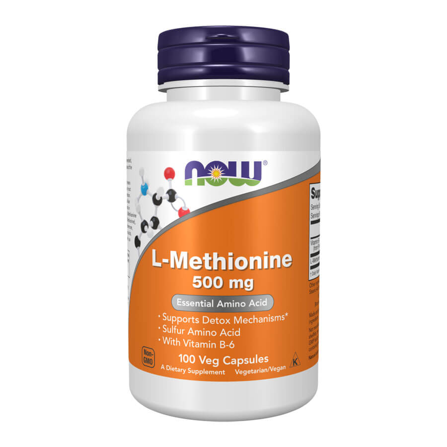 Now L-Methionine 500 mg - 100 Veg Capsules