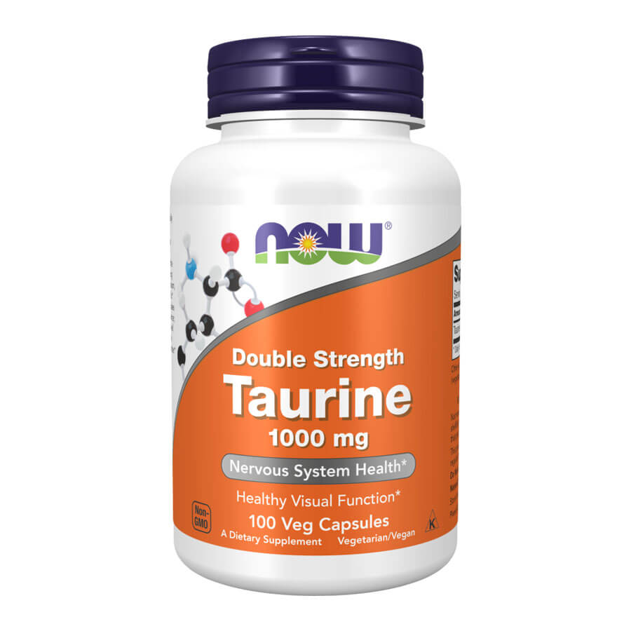 Now Taurine, Double Strength 1000 mg - 100 Veg Capsules