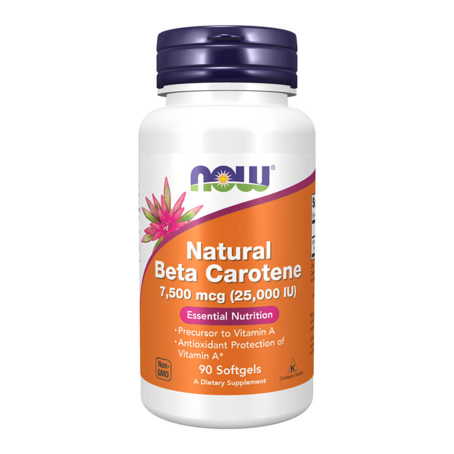 Now Natural Beta Carotene - 90 Softgels