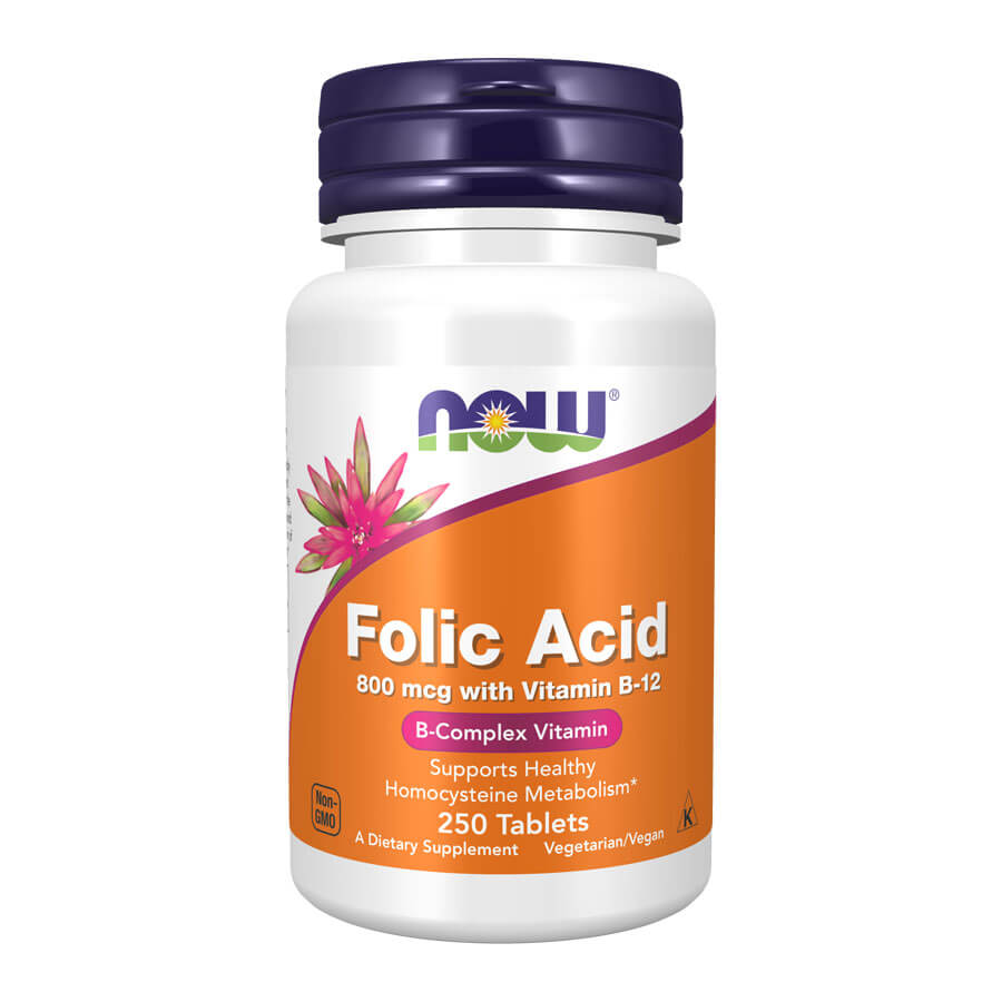 Now Folic Acid 800 mcg - 250 Tablets