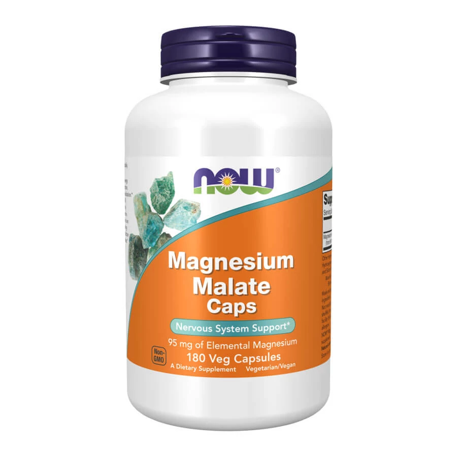 Now Magnesium Malate 840 mg - 180 Veg Capsules