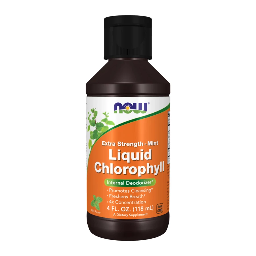 Now Liquid Chlorophyll, Extra Strength Mint - 118 ml