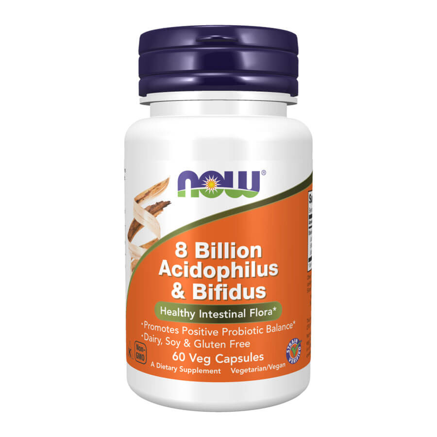 Now 8 Billion Acidophilus and Bifidus - 60 Veg Capsules