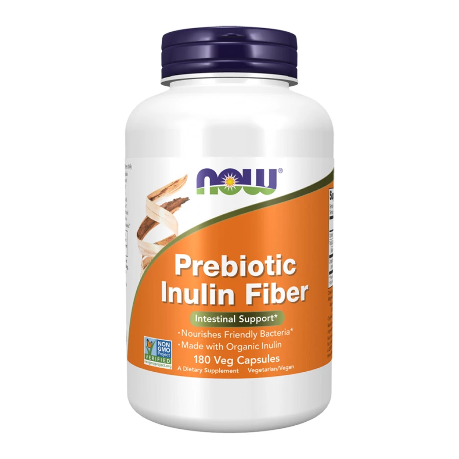 Now Prebiotic Inulin Fiber - 180 Veg Capsules