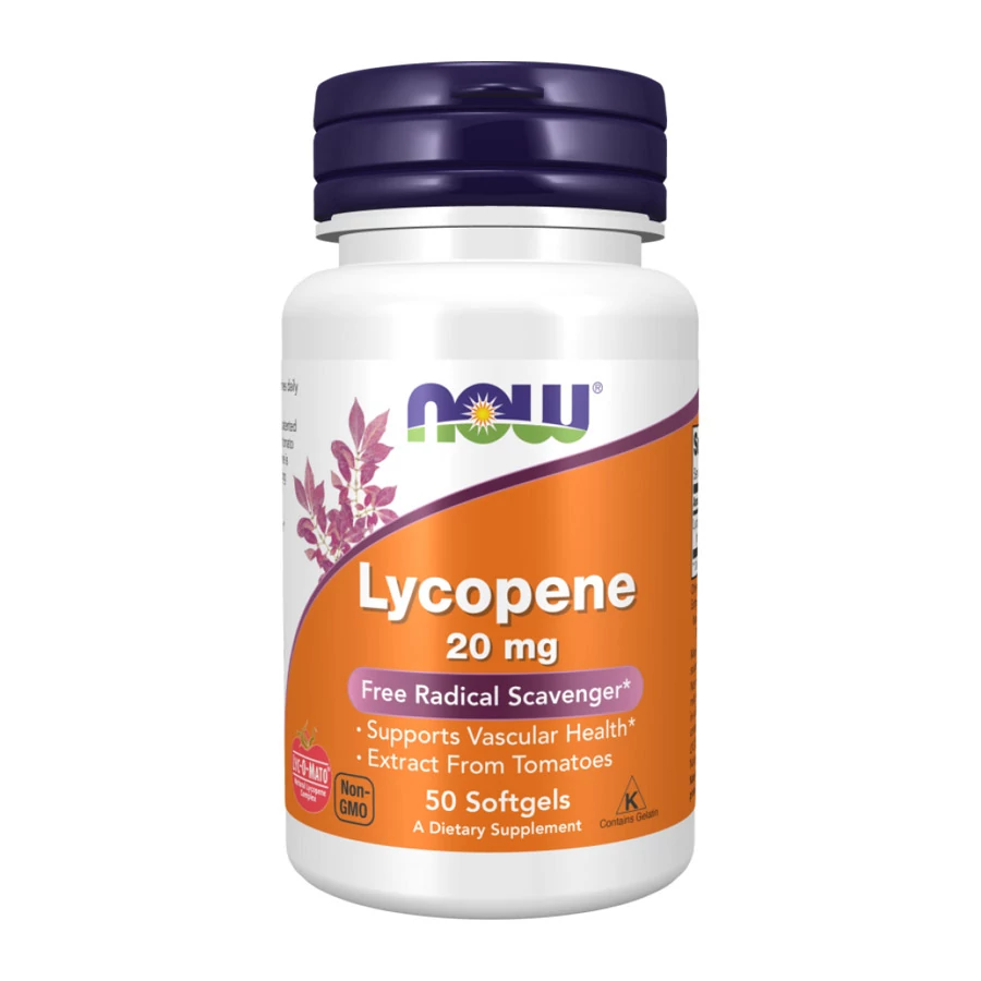 Now Lycopene 20 mg 50 Softgels