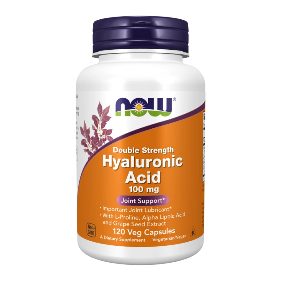 Now Hyaluronic Acid, Double Strength 100 mg - 120 Veg Capsules