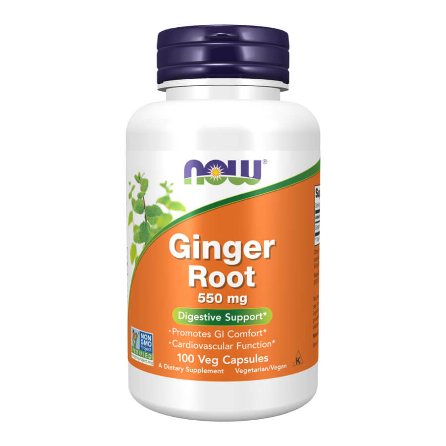 Now Ginger Root 550 mg - 100 Veg Capsules