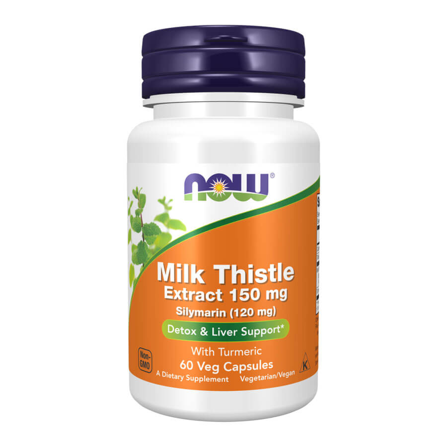 Now Milk Thistle Extract 150 mg, Silymarin - 60 Veg Capsules