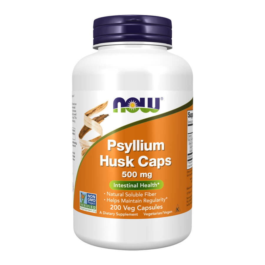 Now Psyllium Husk Caps 500 mg - 200 Veg Capsules