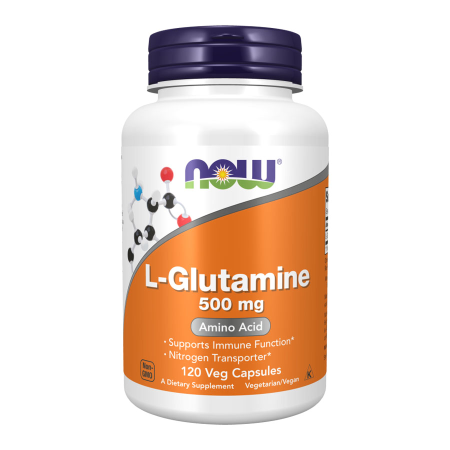 Now L-Glutamine 500 mg - 120 Capsules