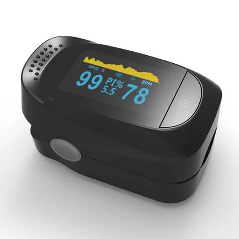 Véroxigénmérő és pulzusmérő OLED kijelzővel Pulzoximéter SpO2