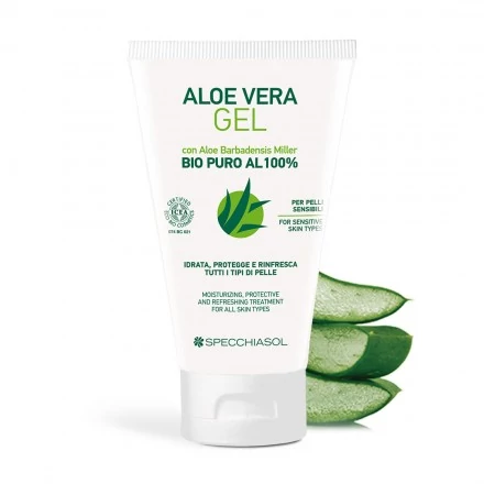 Natur Tanya Specchiasol Aloe vera elsősegély gél - minden bőrtípus számára. ECOBIO minősítésű 100%-os, külsőleg