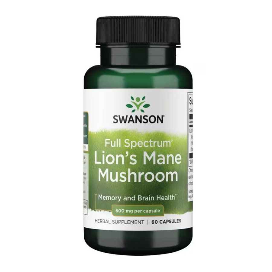Swanson Swanson Lion's Mane Mushroom 500 mg - 60 Capsules - Greenpatika ...