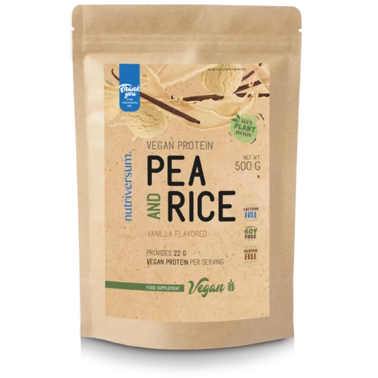 Nutriversum Pea & Rice Vegan Protein - 500g - VEGAN - Banán